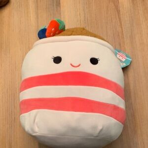 Squishmallows Pink and White Cake Plush